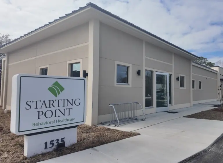 Beige one-story building with a Starting Point Behavioral Healthcare sign and street address 1535